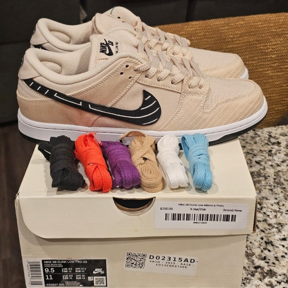Nike SB Dunk Low ALBINO Ds Men Size 9.5